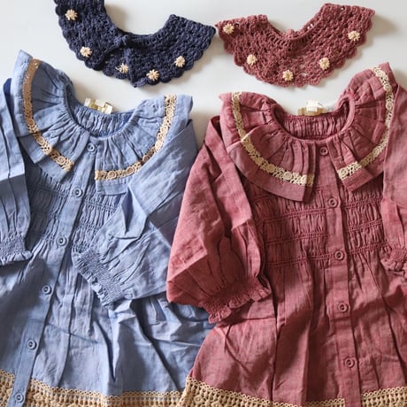 Bonjour  Dress Red chambray