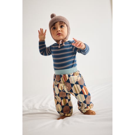 Misha&Puff  BABY LAP ONESIE (MARINE BLUE SGRAFFITO)