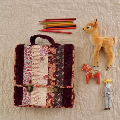 Bonjour  Patchwork school bag all AW26 prints