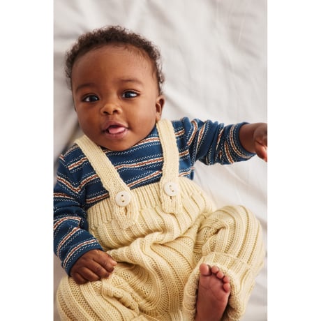 Misha&Puff  BABY LAP ONESIE (MARINE BLUE SGRAFFITO)