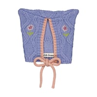 hello Simone   Michy baby hat cable knit Light blue