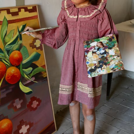 Bonjour  Dress Red chambray