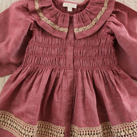 Bonjour  Dress Red chambray