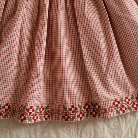 Bonjour  Embroidered dress Nude check
