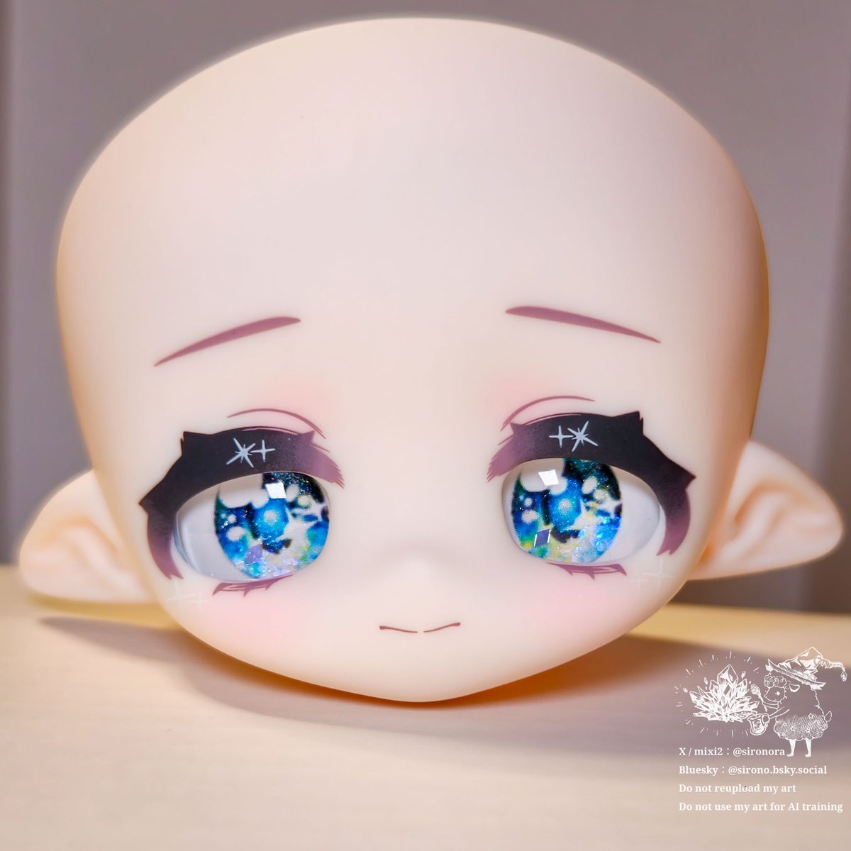 りり太郎様　アイボリー 14mm アニホロCB【即納カボションアイ】 | Sirop blanche