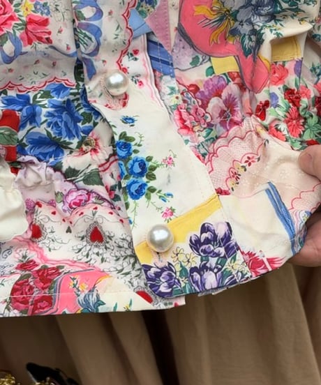 【M】textile blouson・handkerchief