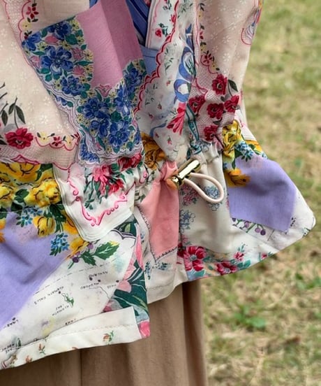 【M】textile blouson・handkerchief