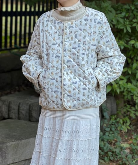 【3L】GARACHIGAI quilting  blouson・kitten