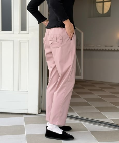 【M】back ribbon pants