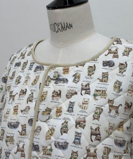 【3L】GARACHIGAI quilting  blouson・kitten