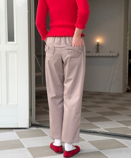 【M】back ribbon pants