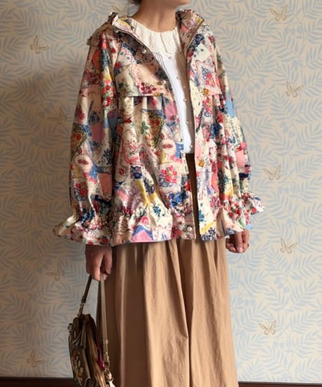 【M】textile blouson・handkerchief