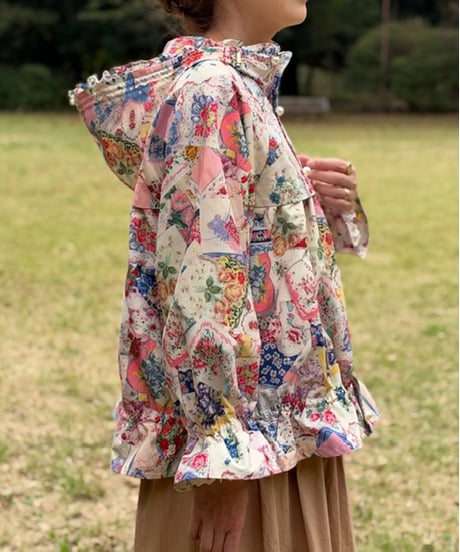 【M】textile blouson・handkerchief