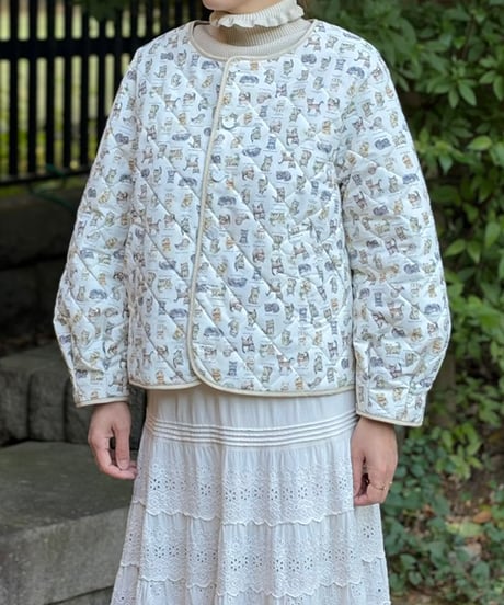 【M】GARACHIGAI quilting  blouson・kitten