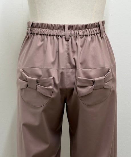 【M】back ribbon pants