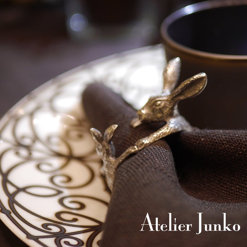 【ALBO】天使と鳥のナプキンリング　2個【純銀】 ナプキンリング アニマル Napkin Ring Animal | Atelier Junko