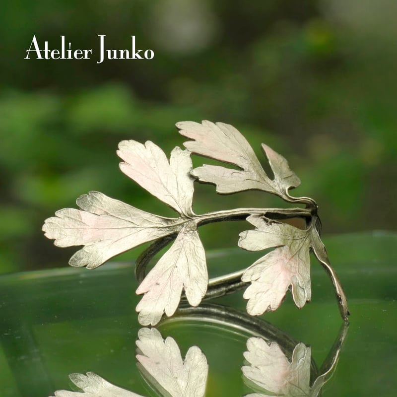 特別価格中、シルバー８３５.花と天使のナプキンリング 3個セットスカ―フリング ナプキンリング ハーブ Napkin Ring Herb | Atelier Junko EC