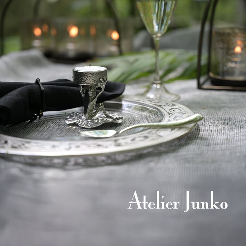 ティーキャンドルホルダー フロッグ＆ロータス Candle Holder Frog