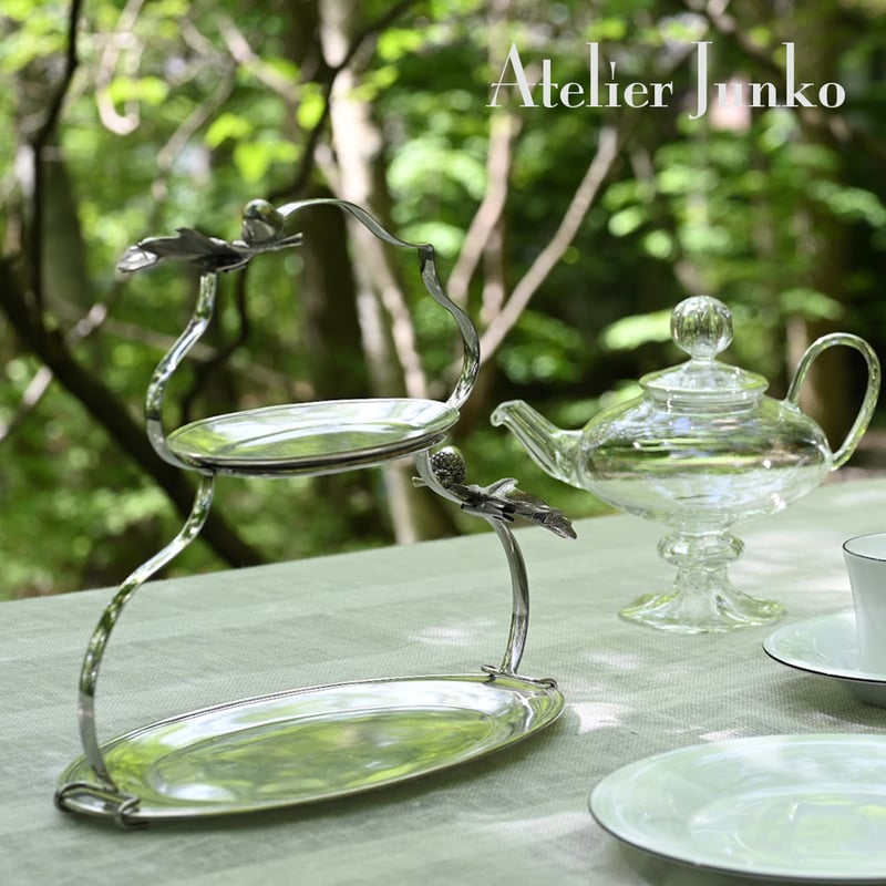 2段ケーキスタンド オーバル 2-tier cake stand oval | Atelier