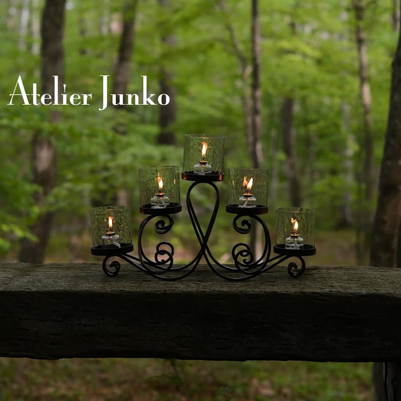 キャンドルスタンド 5ホルダー ロートアイアン Candleholders 5 holders