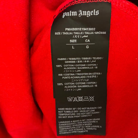 MADE IN PORTUGAL製 Palm Angels バックプリント 長袖Tシャツ レッド Lサイズ