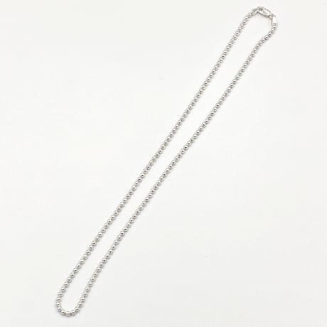 ★新品★ MADE IN JAPAN製 シルバー925 ボールチェーンネックレス 45cm & ブレスレット 20cm セット シルバー 幅2.6mm