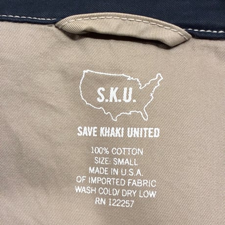 【JOURNAL STANDARD 取り扱い】 MADE IN USA製 S.K.U. SAVE KHAKI UNITED コットン ハリントンジャケット ベージュ Sサイズ