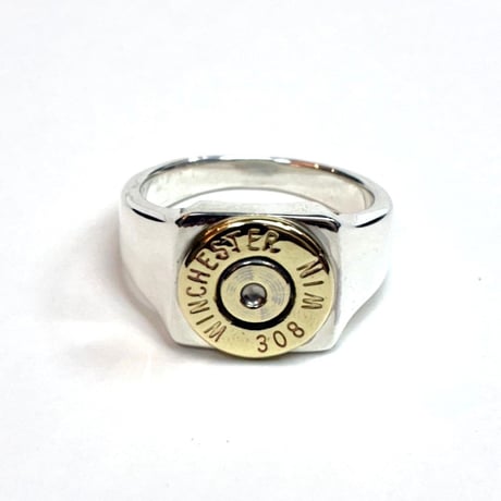 ★新品★ MADE IN JAPAN製 シルバー925 308 Winchester 薬莢 ヘッドスタンプ バレットリング シルバー 18号～22号