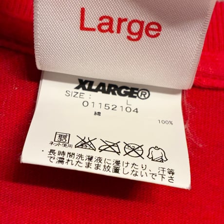 XLARGE × VINTAGE PEANUTS SNOOPY 半袖プリントTシャツ レッド Lサイズ