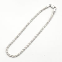 ★新品★ MADE IN JAPAN製 シルバー925 スクリューチェーンブレスレット シルバー 長さ18cm～20cm 幅2.4mm