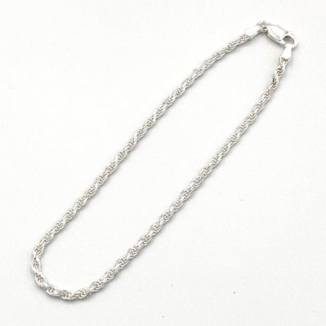 ★新品★ MADE IN JAPAN製 シルバー925 スクリューチェーンブレスレット シルバー 長さ18cm～20cm 幅2.4mm