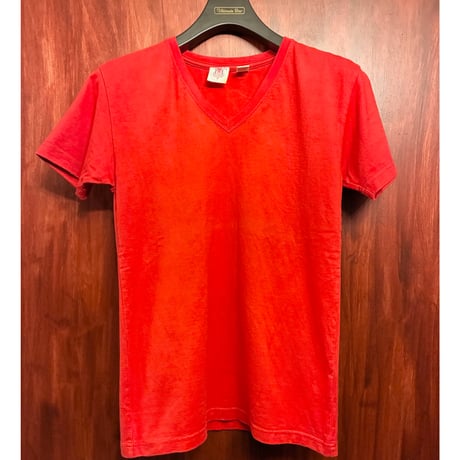 MADE IN JAPAN製 PHENOMENON 2008年モデル 半袖VネックTシャツ レッド Mサイズ