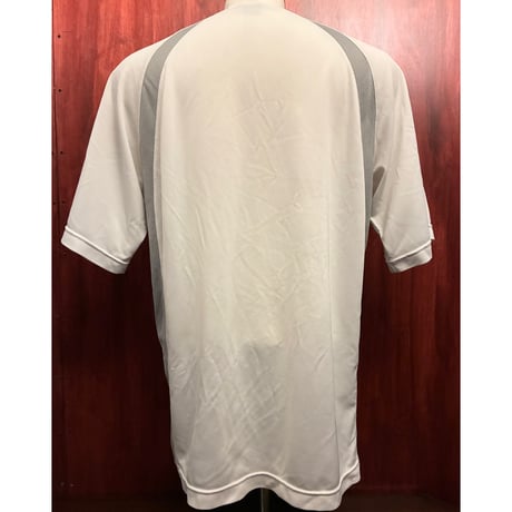 NIKE DRI-FIT メッシュ切り替え ドライTシャツ ホワイト×グレー XLサイズ