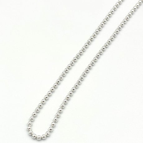 ★新品★ MADE IN JAPAN製 シルバー925 ボールチェーンネックレス 45cm & ブレスレット 20cm セット シルバー 幅2.6mm