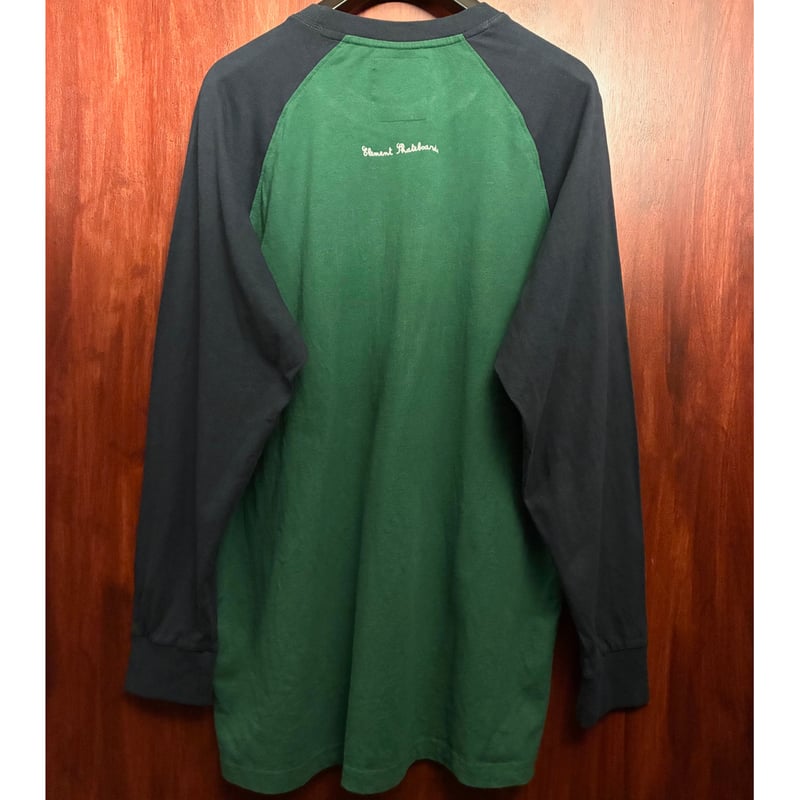 ELEMENT × PUBLIC ENEMY 立体プリント 長袖ラグランスリーブカットソー