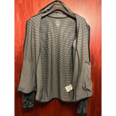 NIKE DRI-FIT ドライ サムホール フルジップパーカー チャコールグレー Mサイズ