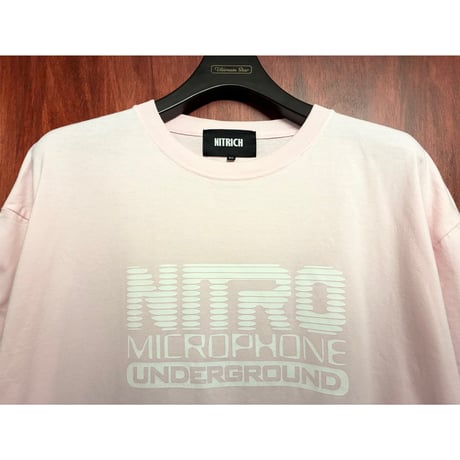 激レア NITRICH NITRO MICROPHONE UNDERGROUND 半袖プリントTシャツ ピンク XLサイズ
