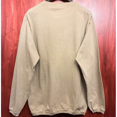MADE IN USA製 Goodwear SOUTH GOODFIELD 長袖プリントTシャツ サンドベージュ Lサイズ