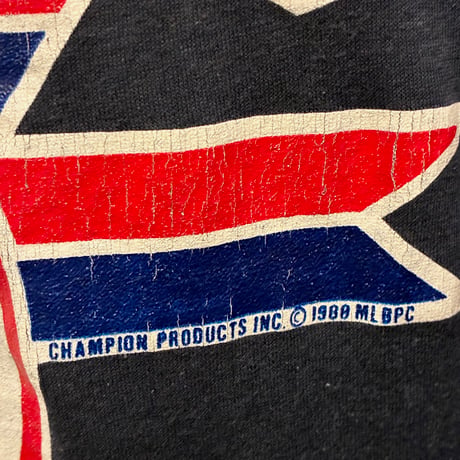 激レア MADE IN USA製 80s Champion × MLB BOSTON RED SOX 1988 トリコタグ プリントTシャツ ネイビー Mサイズ