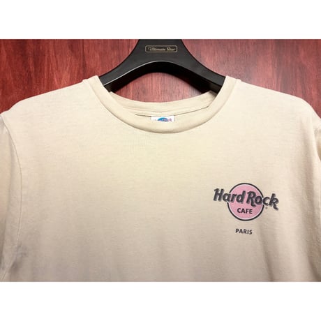 レア Hard Rock CAFE PARIS × PACSUN バックプリント 半袖Tシャツ ベージュ Mサイズ