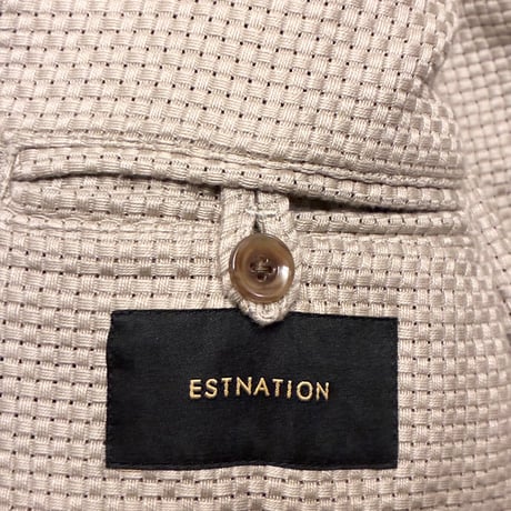 MADE IN JAPAN製 ESTNATION 編み込み コットンジャケット ベージュ Lサイズ