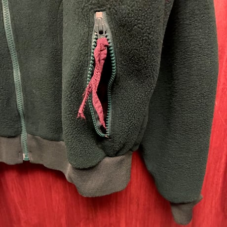 MADE IN USA製 90s Columbia フルジップフリースジャケット グリーン×ネイビー XLサイズ