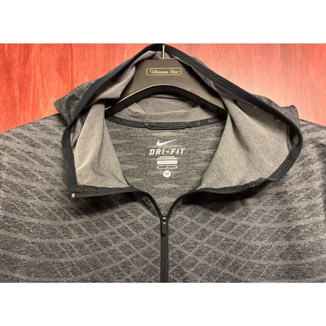 NIKE DRI-FIT ドライ サムホール フルジップパーカー チャコールグレー Mサイズ