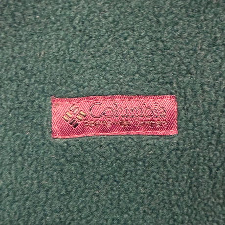 MADE IN USA製 90s Columbia フルジップフリースジャケット グリーン×ネイビー XLサイズ
