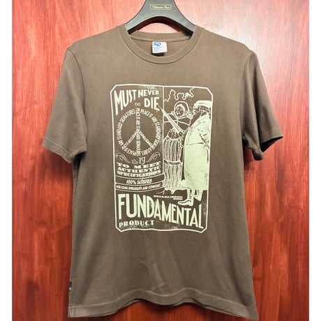 MADE IN JAPAN製 SCANNER 半袖プリントTシャツ ブラウン Mサイズ
