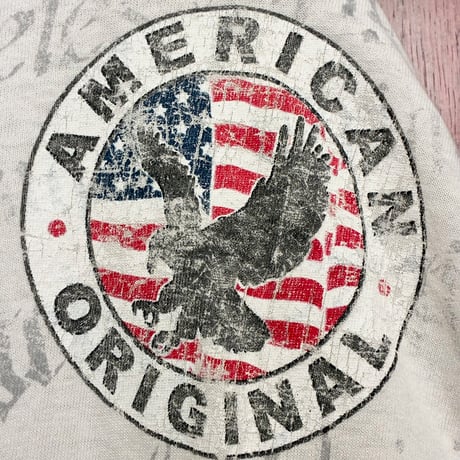 GILDAN Heavy Cottonボディ AMERICAN ORIGINAL Los Angeles 半袖プリントTシャツ アイボリー Lサイズ
