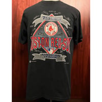 激レア MADE IN USA製 90s NUTMEG × MLB BOSTON RED SOX 1990 サインプリントTシャツ ブラック Lサイズ
