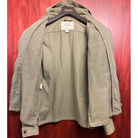 MADE IN ITALY製 WIM NEELS VETEMENTS DE SPORT フード付き フルジップコットンジャケット オリーブ 46サイズ
