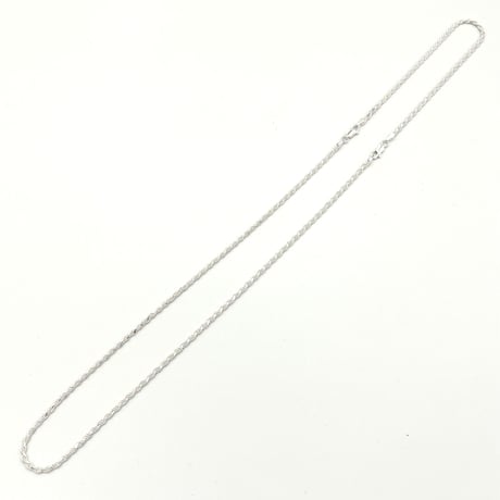 ★新品★ MADE IN JAPAN製 シルバー925 スクリューチェーンネックレス 45cm & ブレスレット 20cm セット シルバー 幅2.4mm