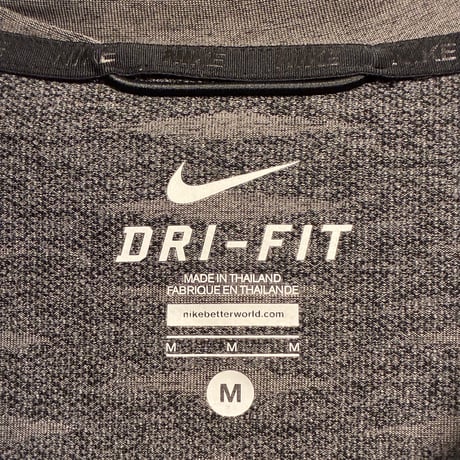NIKE DRI-FIT ドライ サムホール フルジップパーカー チャコールグレー Mサイズ